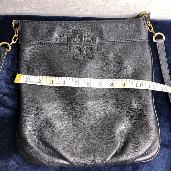 Tory Burch Black Pebbled Leather Crossbody Bag - Picture 6 of 6